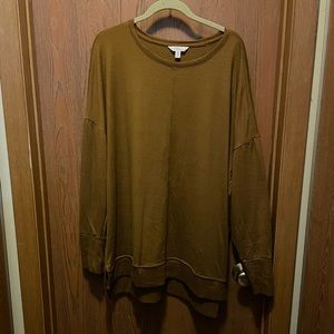 NWT TIME and TRU sz XXL (sz 20) Brown Super Soft Ribbed Light weight sweater!!!